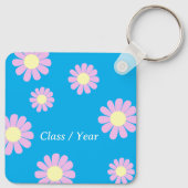 Porte-clés Daisy Meilleur enseignant Photo Bleu (Dos)