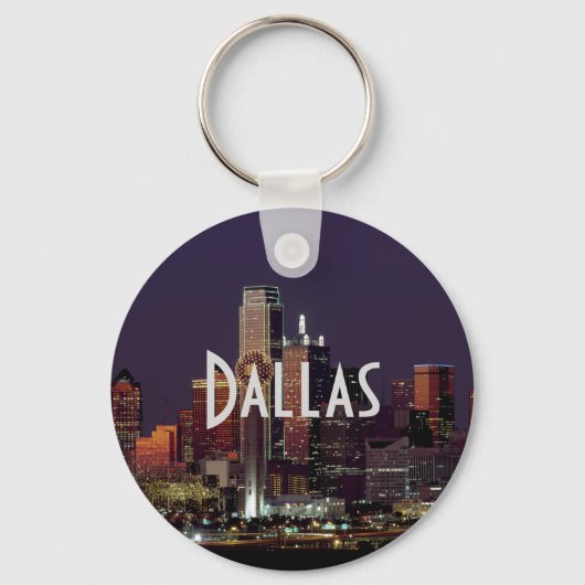 Porte-clés Dallas Skyline la nuit (Recto)