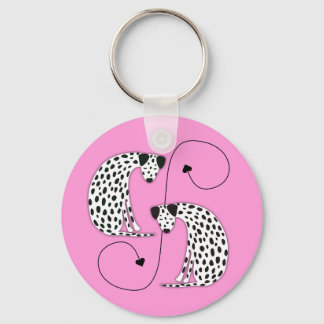 Porte-clés Dalmatian dogs  Metal Circle Keychain