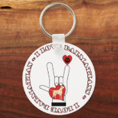 PORTE-CLÉS DALMATIANS - J'AIME AUSSI SIGNER ORANGE DALMATIANS (Recto)