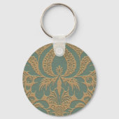 Porte-clés Damas beige turquoise (Verso)