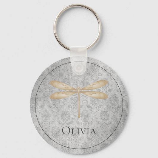 Porte-clés Damas de libellule d'or (Verso)