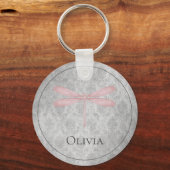 Porte-clés Damas de libellule rose (Verso)