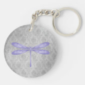 Porte-clés Damas de libellule violette (Dos)