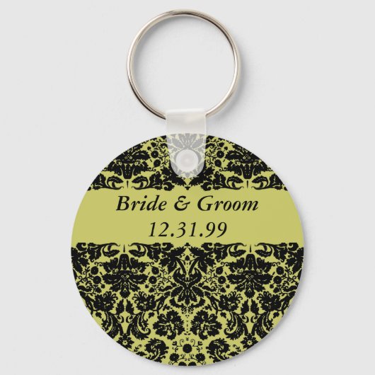 Porte-clés Damas en noir (Recto)