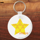 Porte-clés Damas Jaune-Orange 3 (Recto)