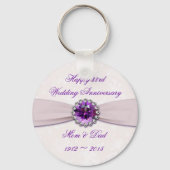 Porte-clés Damask 33e Mariage Porte - clé de l'anniversaire (Recto)