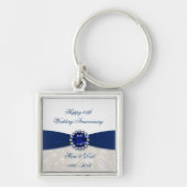 Porte-clés Damask 45e Mariage Porte - clé (Devant)