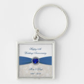 Porte-clés Damask 45e Mariage Porte - clé (Devant)