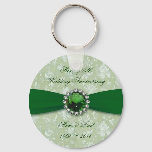 Porte-clés Damask 55e anniversaire du Mariage (Recto)