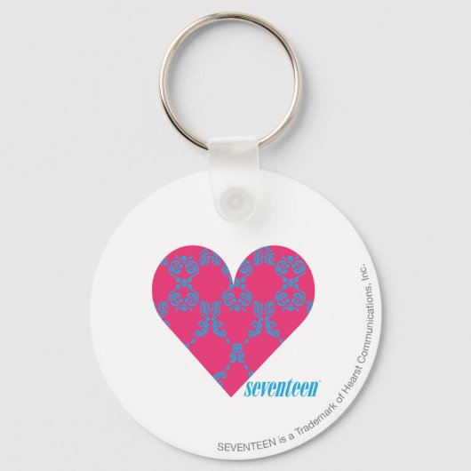 Porte-clés Damask Aqua-Magenta 4 (Recto)