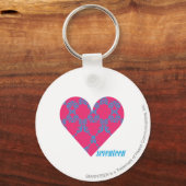 Porte-clés Damask Aqua-Magenta 4 (Recto)