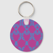 Porte-clés Damask Aqua-Purple (Recto)