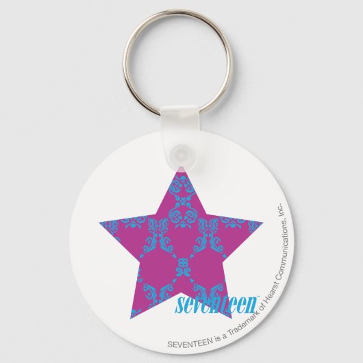 Porte-clés Damask Aqua-Purple 3 (Recto)