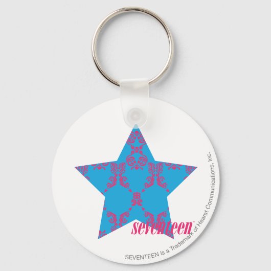 Porte-clés Damask Magenta-Aqua 2 (Recto)