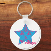 Porte-clés Damask Magenta-Aqua 2 (Recto)