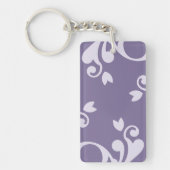 Porte-clés Damask Patch, Purple Damask, Français Damask (Devant)
