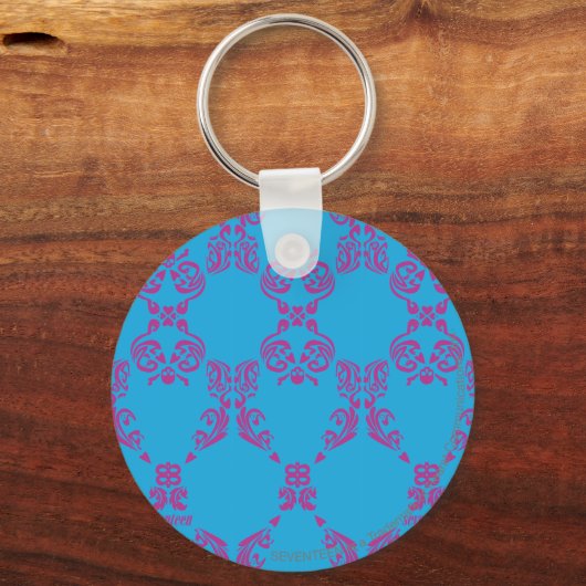 Porte-clés Damask Purple-Aqua (Recto)