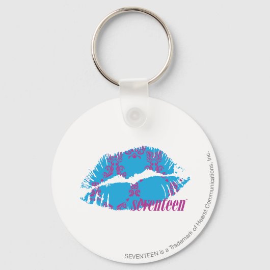 Porte-clés Damask Purple-Aqua (Recto)