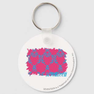 Porte-clés Damassé 3 Aqua-Magenta