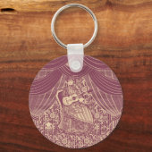 Porte-clés Dame avec guitare (Verso)