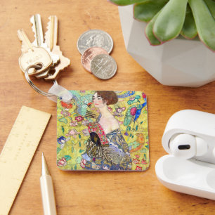 Porte-clés Dame avec ventilateur par Gustav Klimt, Japonisme 