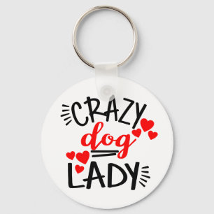 Porte-clés Dame Chien Fou Maman Chien Amour Réscue Adoption