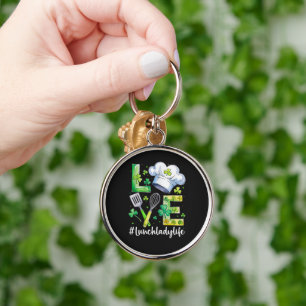 Porte-clés Dame de cantine Bonne fête de la Saint-Patrick