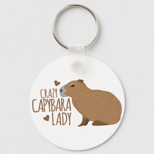 Porte-clés dame de capybara folle (Recto)