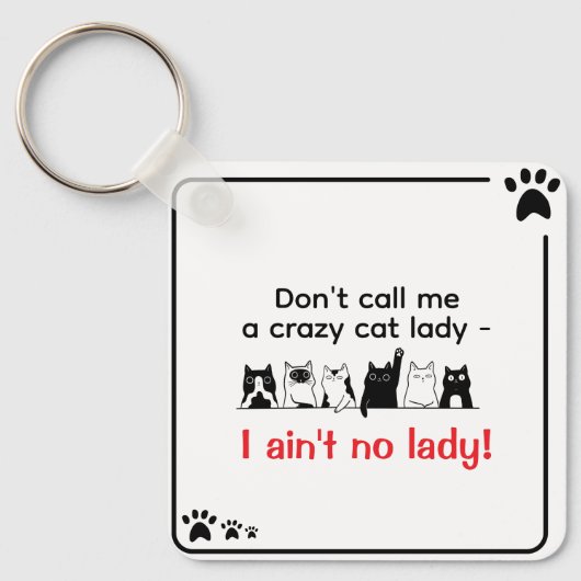 Porte-clés Dame de chat impertinente (Recto)