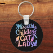 Porte-clés Dame de chat misérable sans enfants (Recto)