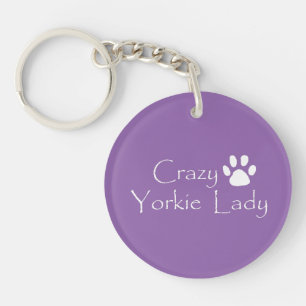 Porte-clés Dame de Yorkie folle