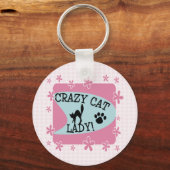 Porte-clés Dame du chat fou - Rétro (Recto)
