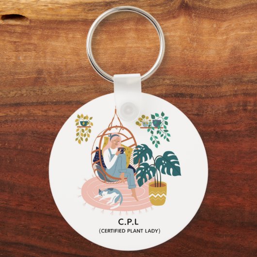 Porte-clés Dame Plante certifiée (Recto)