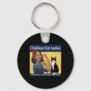 Porte-clés Dames de chats sans enfants Nous ne retournerons p
