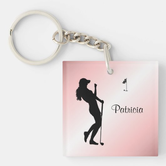 Porte-clés Dames Golfeur Personal Pink (Devant)