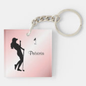 Porte-clés Dames Golfeur Personal Pink (Dos)