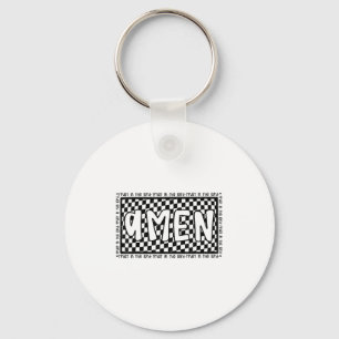 Porte-clés Damier Amen Vintage Jésus Verset Biblique Chrétien