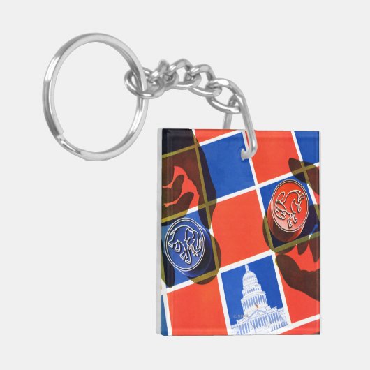 Porte-clés Damier d'élection (Devant gauche)