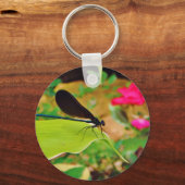 Porte-clés Damselfly et Rose (Recto)