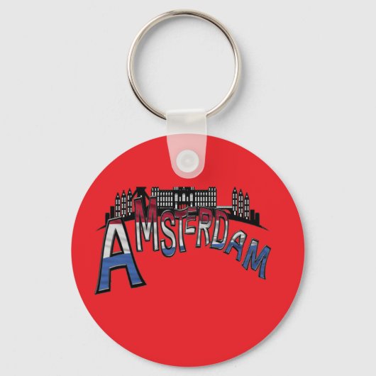 Porte-clés D'Amsterdam avec amour. (Recto)