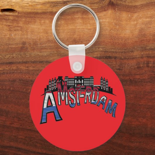Porte-clés D'Amsterdam avec amour. (Verso)