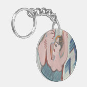 Porte-clés Dancing Couple Romantique Personnalisable Arrondi (Devant gauche)