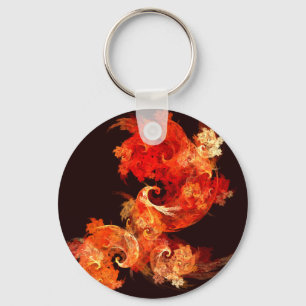 Porte-clés Dancing Firebirds Abstrait Art Porte - clé