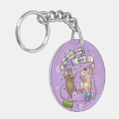 Porte-clés Dancing Mice Nom et âge Bonne fête d'anniversaire (Devant gauche)