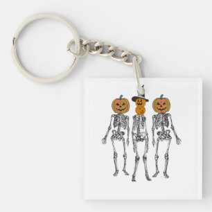 Porte-clés Dancing Skeleton Citrouille Head Funny Halloween
