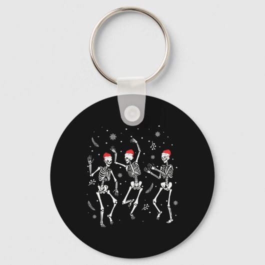 Porte-clés Dancing Skeleton Noël 2025 Éffrayant Funny Chris (Recto)