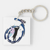 Porte-clés Dandelion de chat cosmique (Dos)