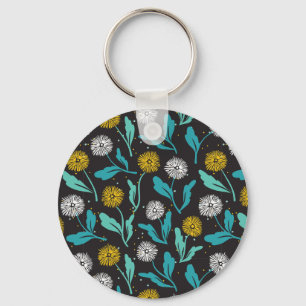 Porte-clés Dandelion de printemps Fleurs et design Feuille