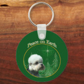 Porte-clés Dandie Dinmont Terrier Paix (Recto)